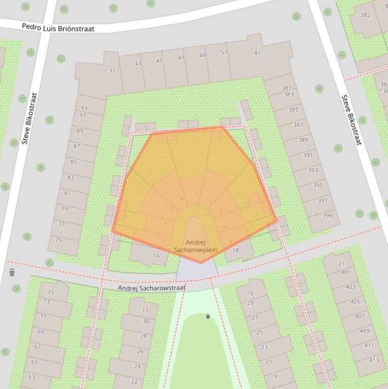 Kaart van postcodegebied 3573BZ.