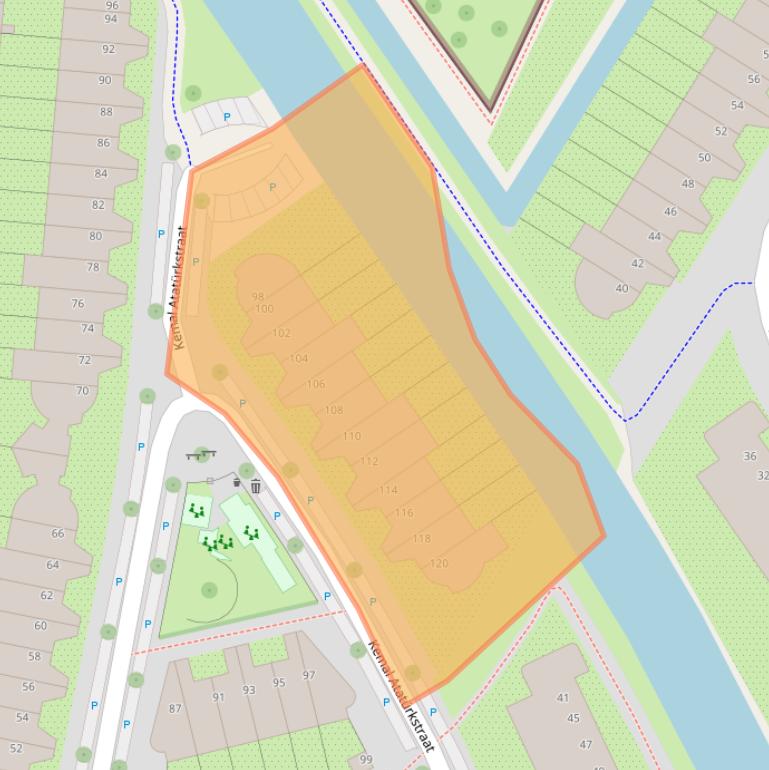 Kaart van postcodegebied 3573PC.