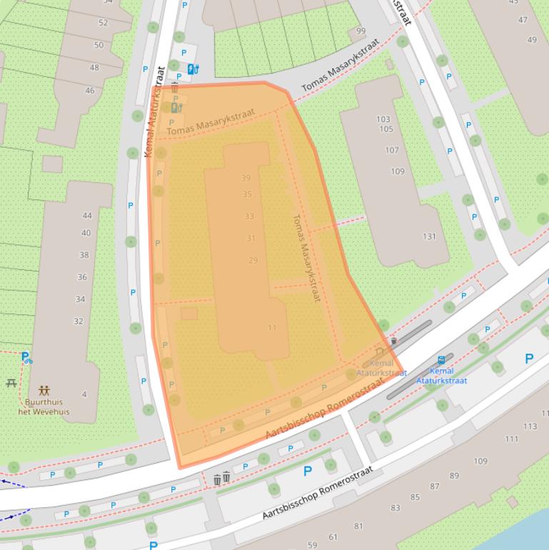 Kaart van postcodegebied 3573PJ.