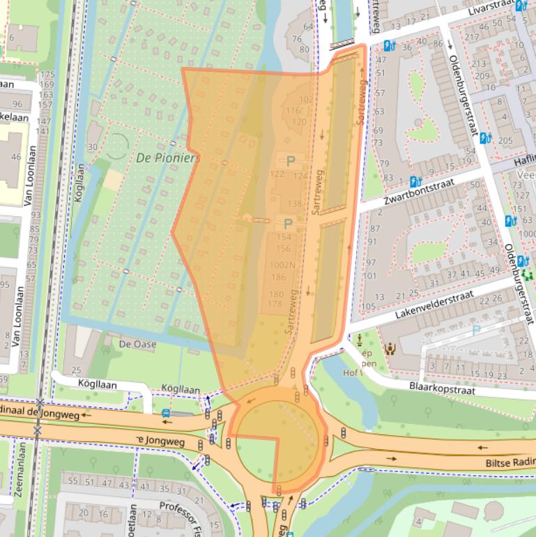 Kaart van postcodegebied 3573PP.