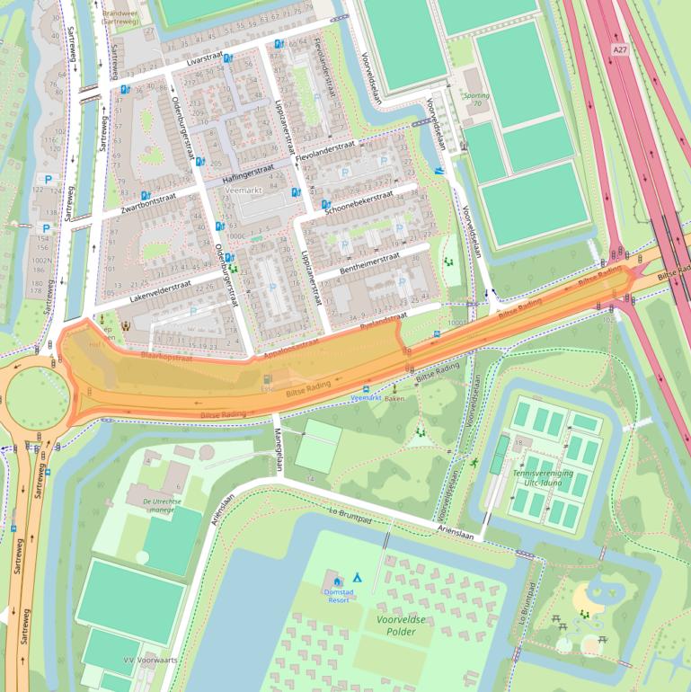 Kaart van postcodegebied 3573PR.