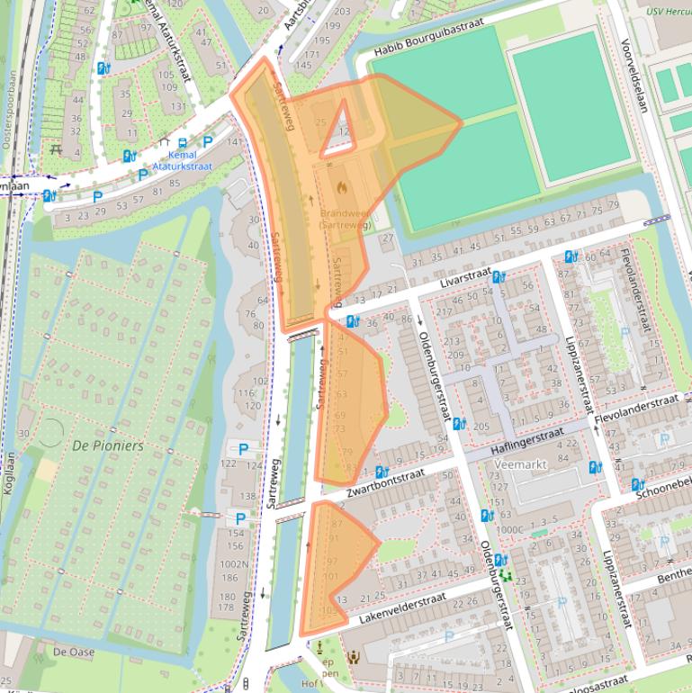 Kaart van postcodegebied 3573PW.