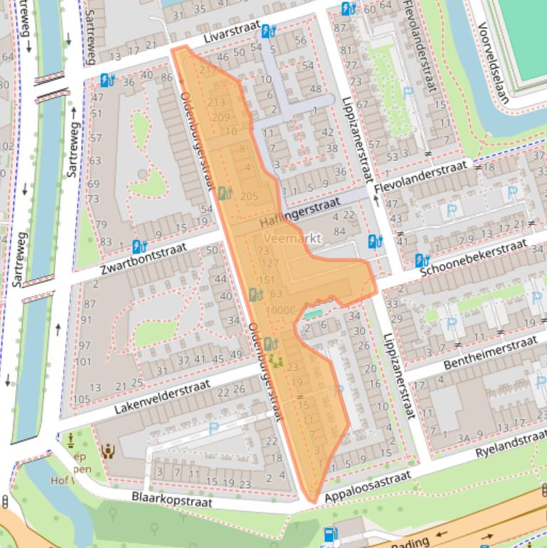 Kaart van postcodegebied 3573SJ.