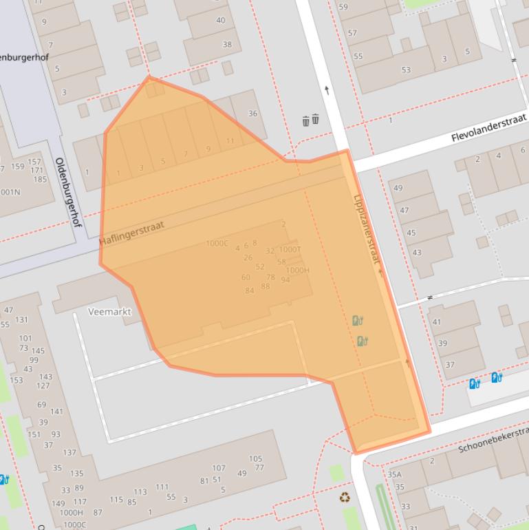 Kaart van postcodegebied 3573SL.