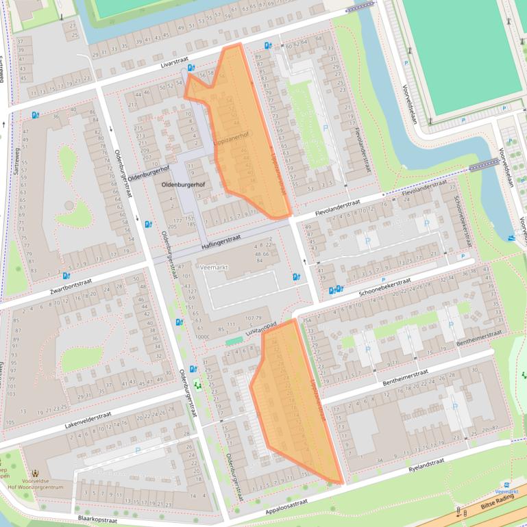 Kaart van postcodegebied 3573SR.