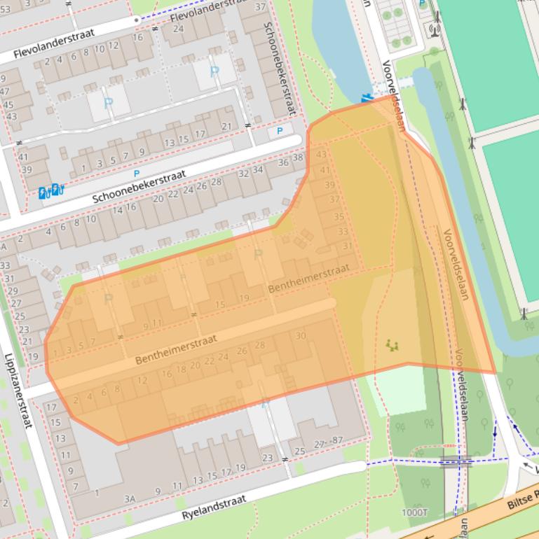 Kaart van postcodegebied 3573SX.