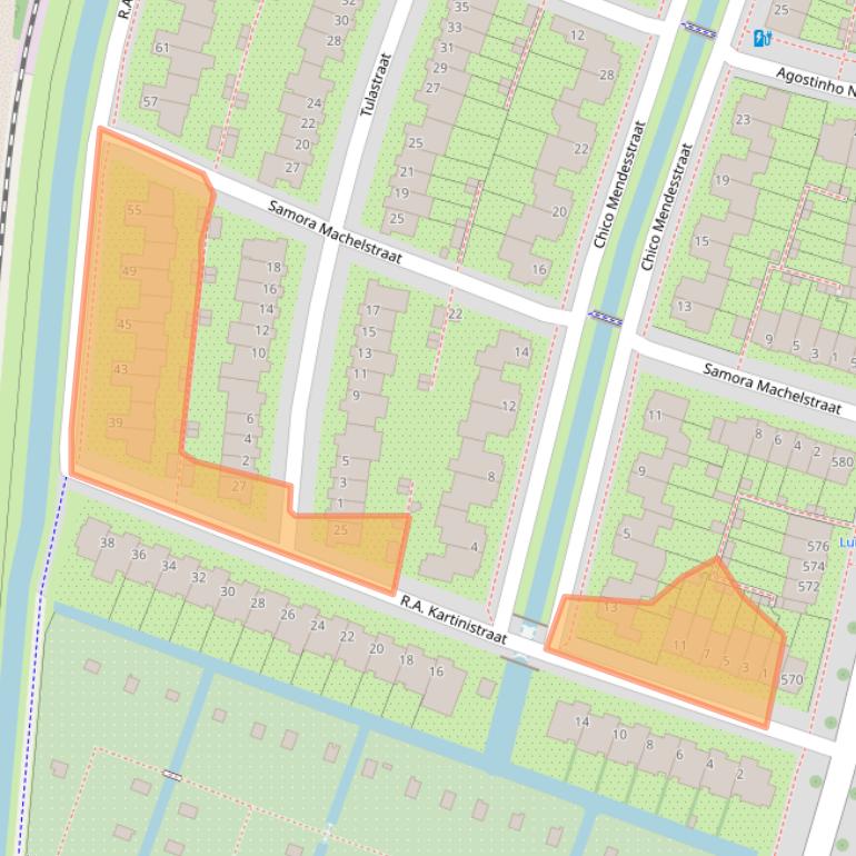 Kaart van postcodegebied 3573XA.