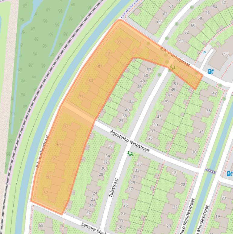 Kaart van postcodegebied 3573XB.