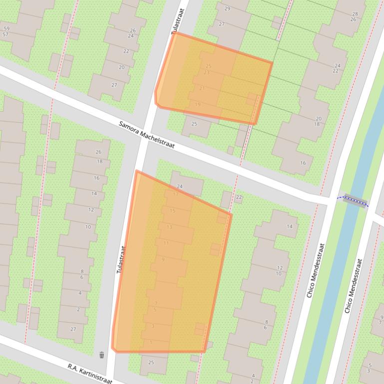 Kaart van postcodegebied 3573XD.