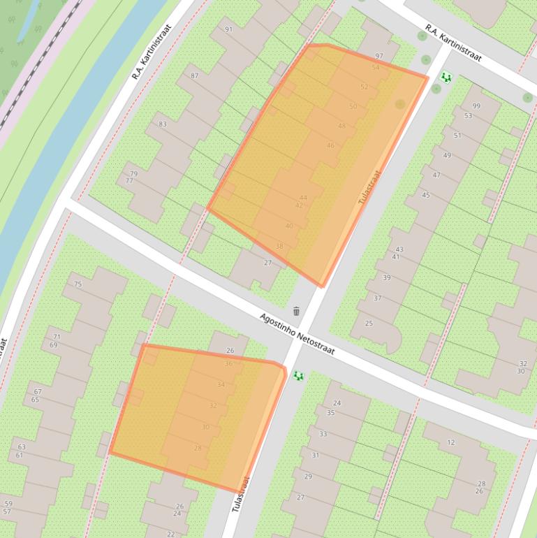 Kaart van postcodegebied 3573XH.
