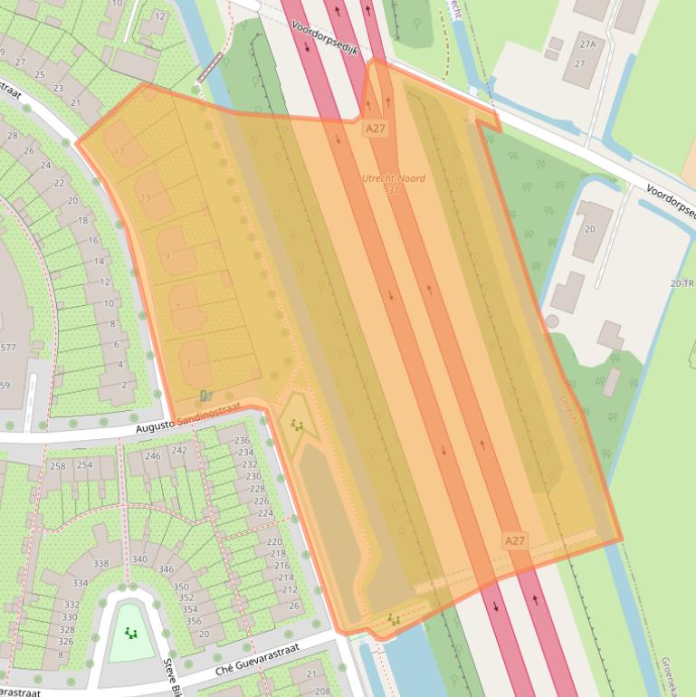 Kaart van postcodegebied 3573XL.