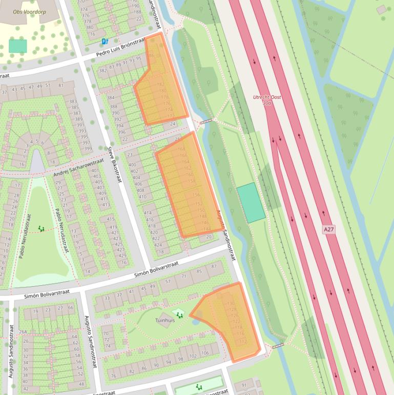 Kaart van postcodegebied 3573ZG.