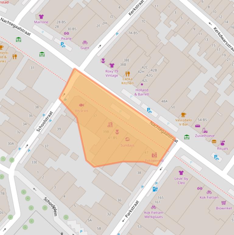 Kaart van postcodegebied 3581AC.
