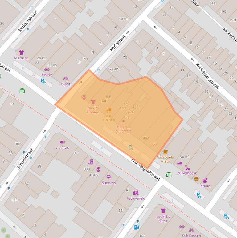 Kaart van postcodegebied 3581AK.