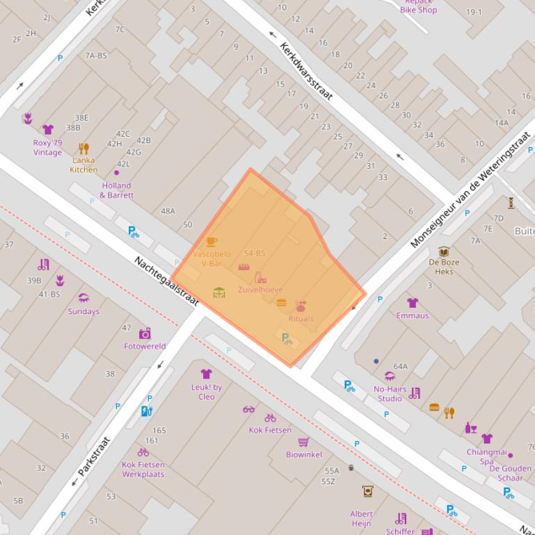 Kaart van postcodegebied 3581AL.