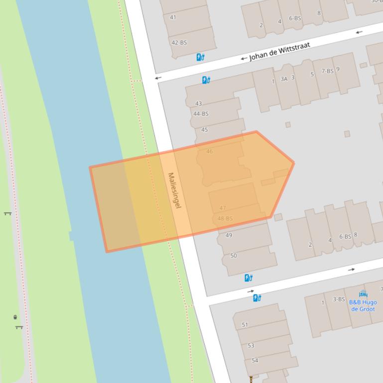 Kaart van postcodegebied 3581BM.