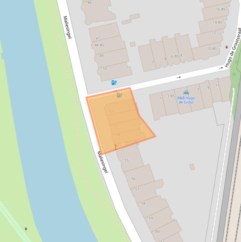 Kaart van postcodegebied 3581BP.