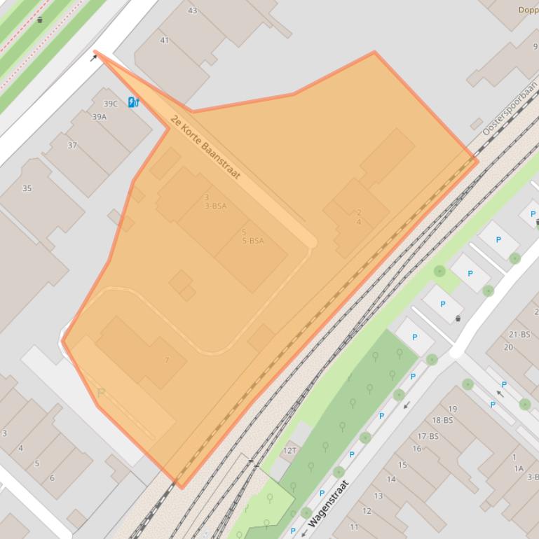 Kaart van postcodegebied 3581BZ.