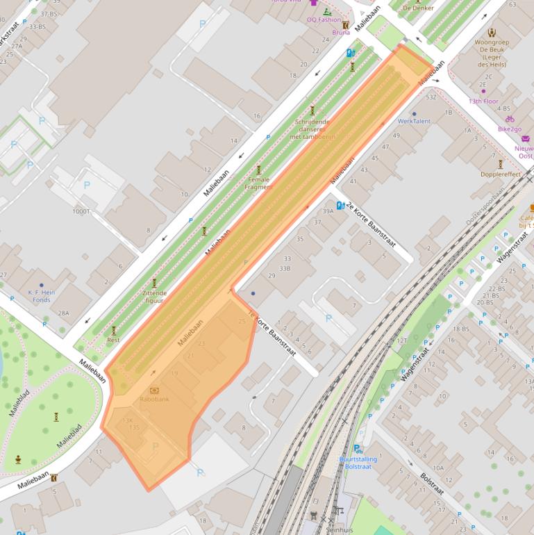 Kaart van postcodegebied 3581CB.