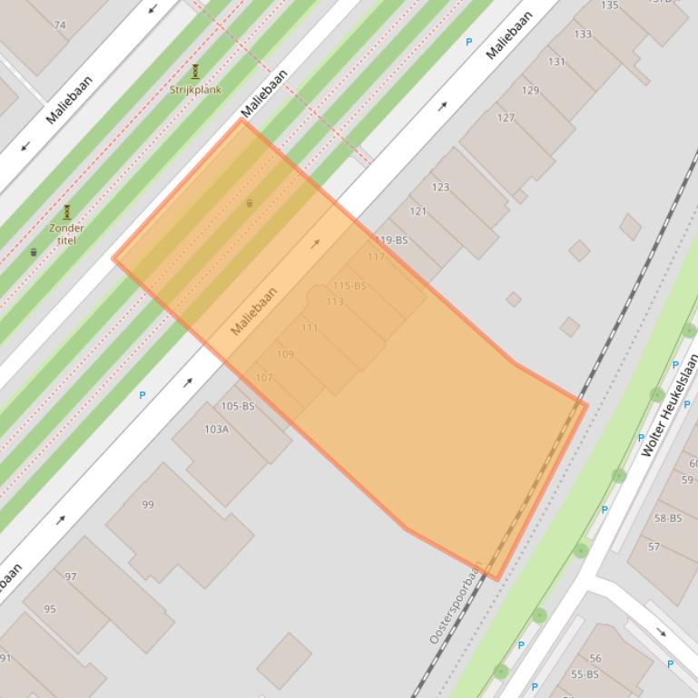 Kaart van postcodegebied 3581CJ.