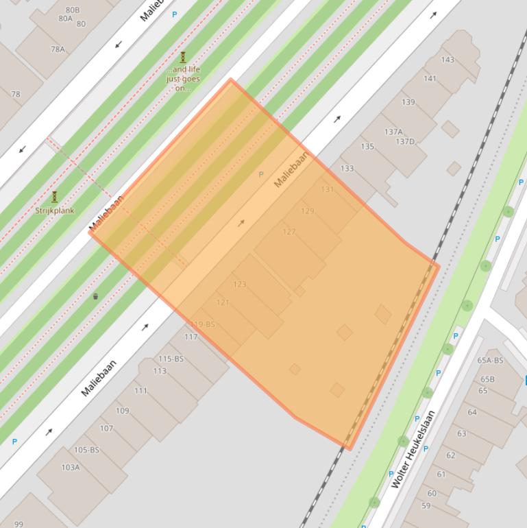 Kaart van postcodegebied 3581CK.