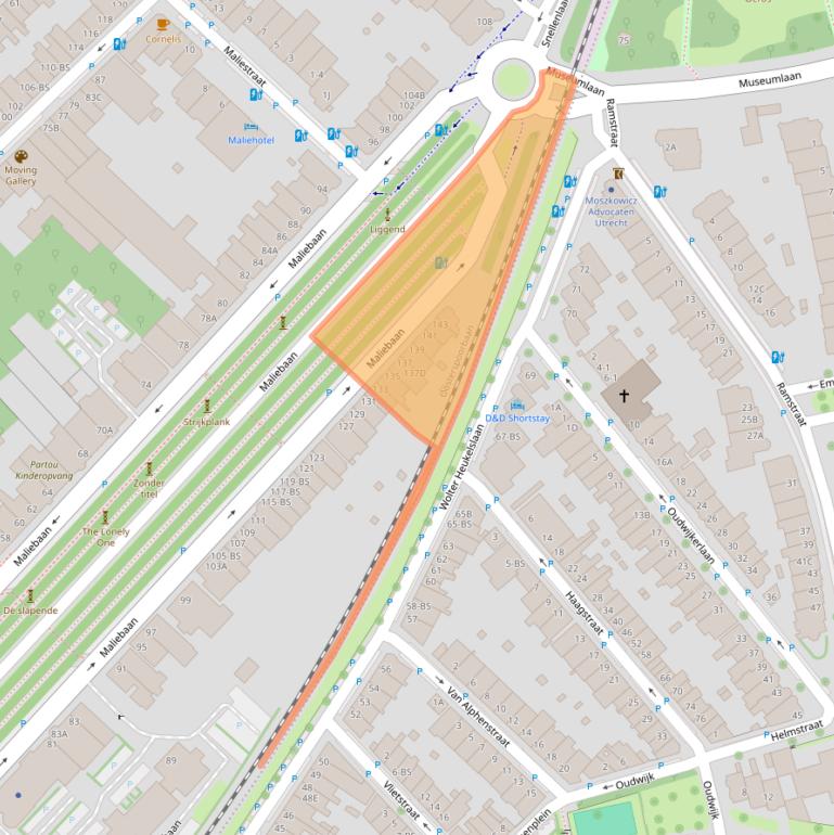 Kaart van postcodegebied 3581CL.