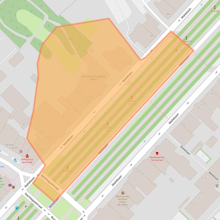 Kaart van postcodegebied 3581CR.