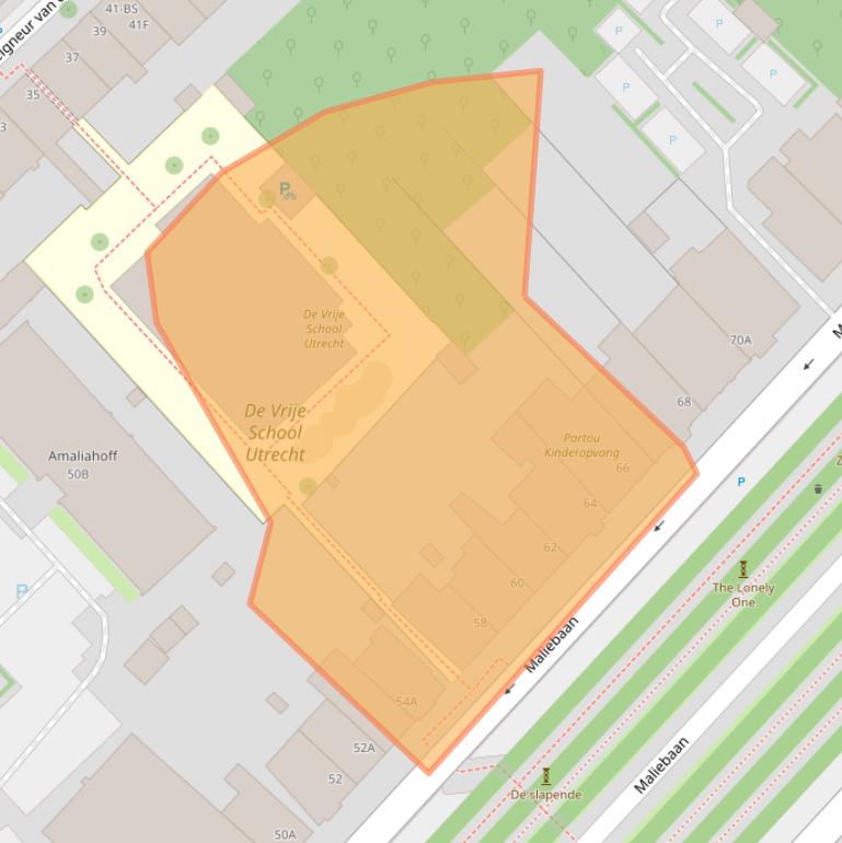 Kaart van postcodegebied 3581CT.