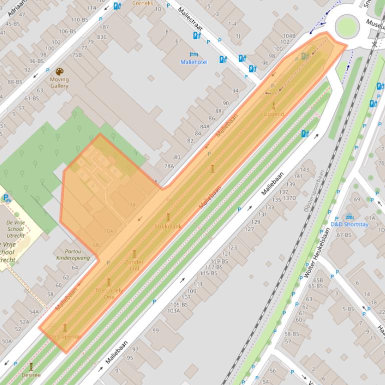 Kaart van postcodegebied 3581CV.