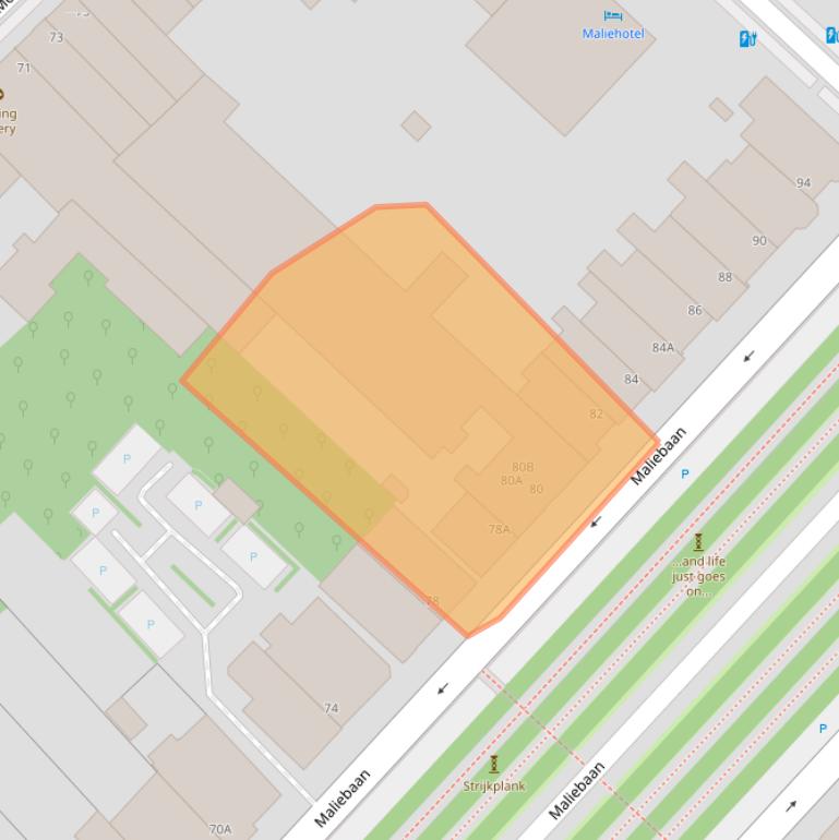 Kaart van postcodegebied 3581CW.