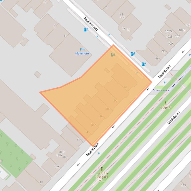 Kaart van postcodegebied 3581CX.