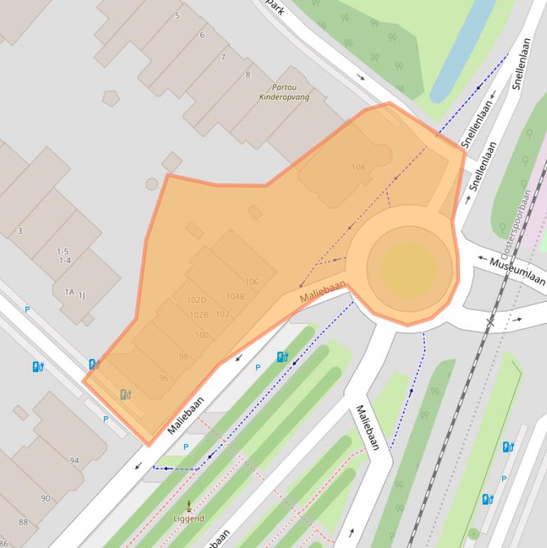 Kaart van postcodegebied 3581CZ.