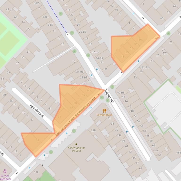 Kaart van postcodegebied 3581EJ.