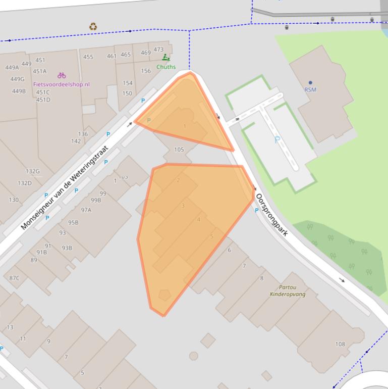Kaart van postcodegebied 3581ES.