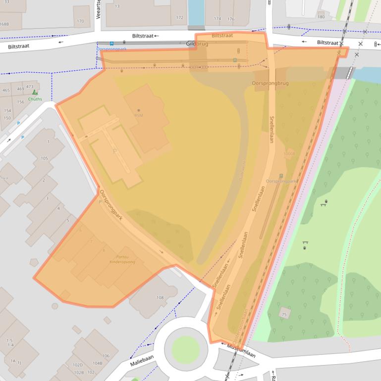 Kaart van postcodegebied 3581ET.