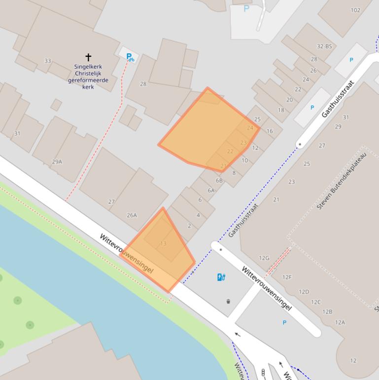 Kaart van postcodegebied 3581GB.