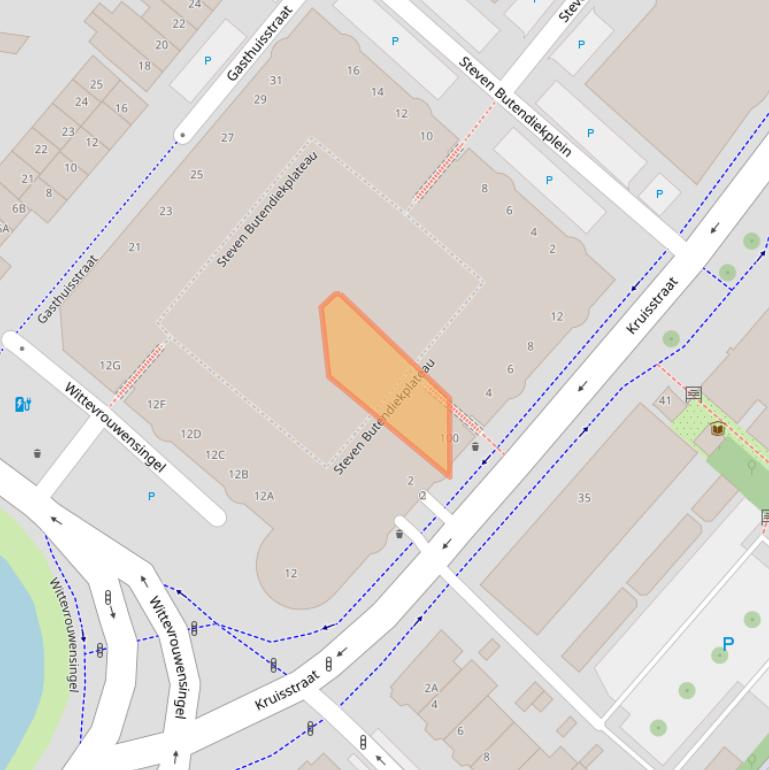 Kaart van postcodegebied 3581GT.