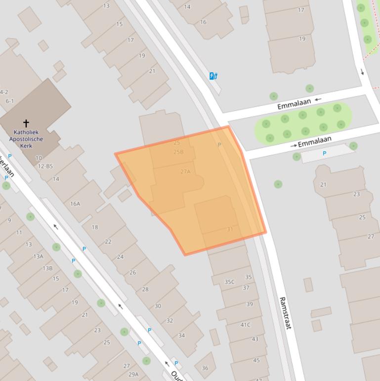 Kaart van postcodegebied 3581HD.