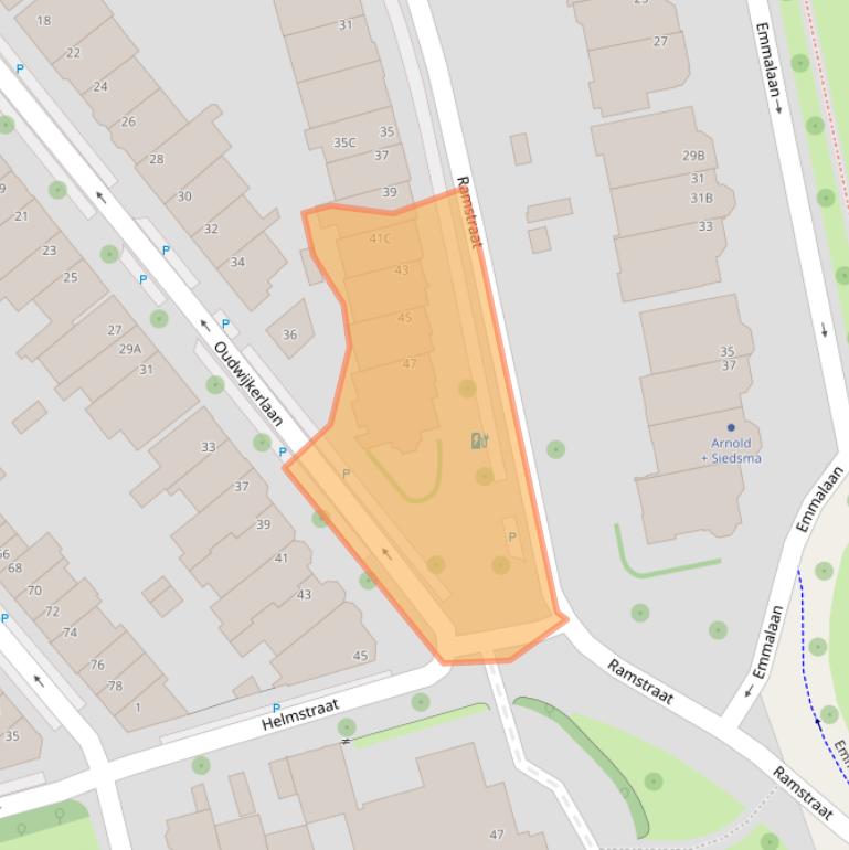 Kaart van postcodegebied 3581HG.