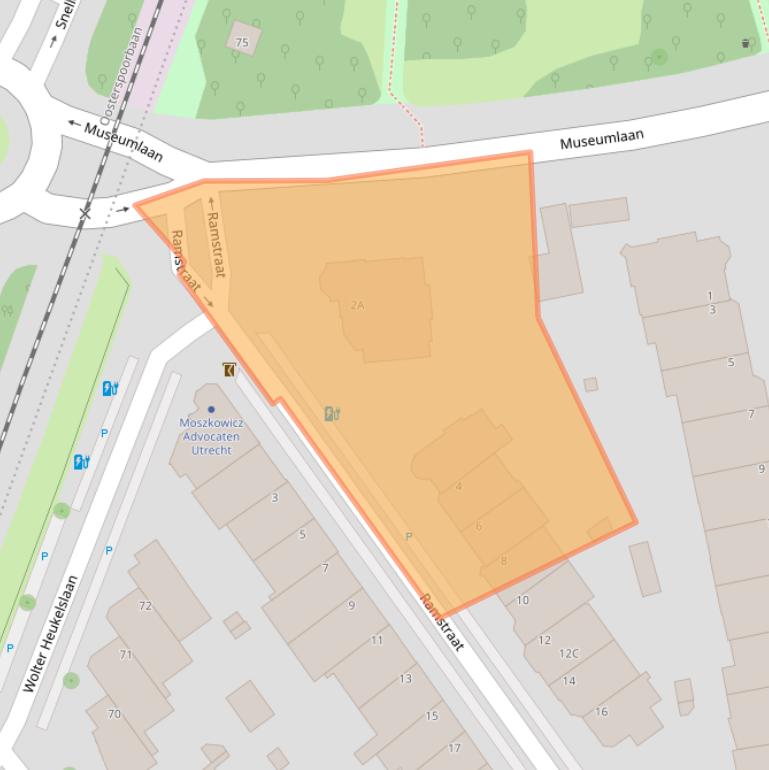 Kaart van postcodegebied 3581HH.