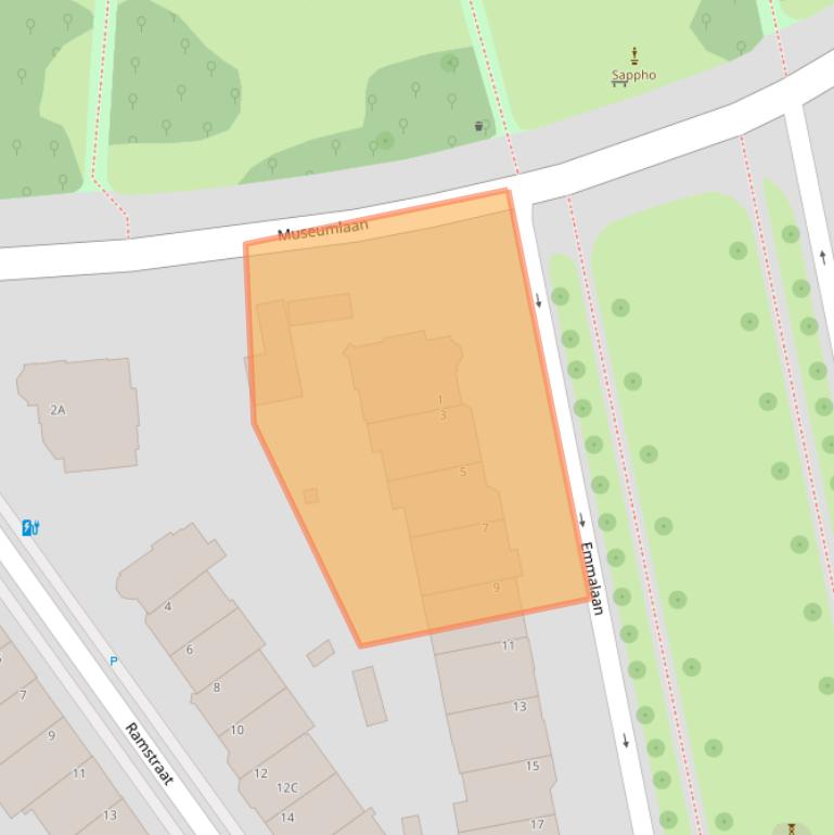 Kaart van postcodegebied 3581HL.