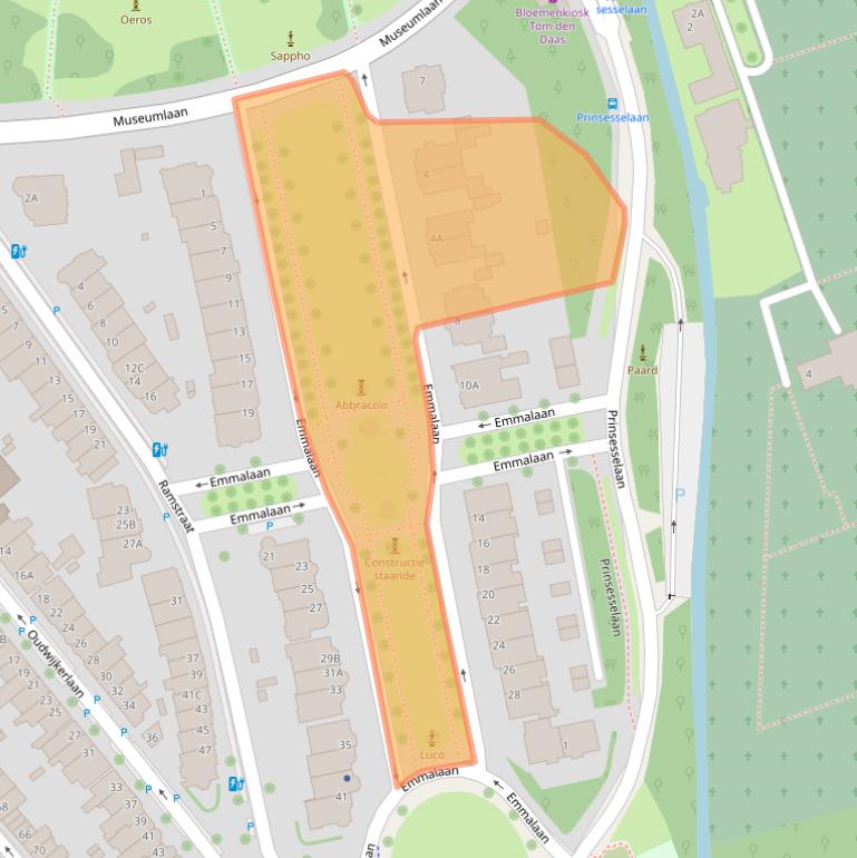 Kaart van postcodegebied 3581HR.