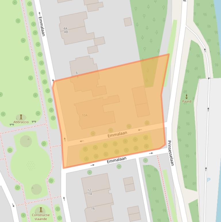 Kaart van postcodegebied 3581HS.