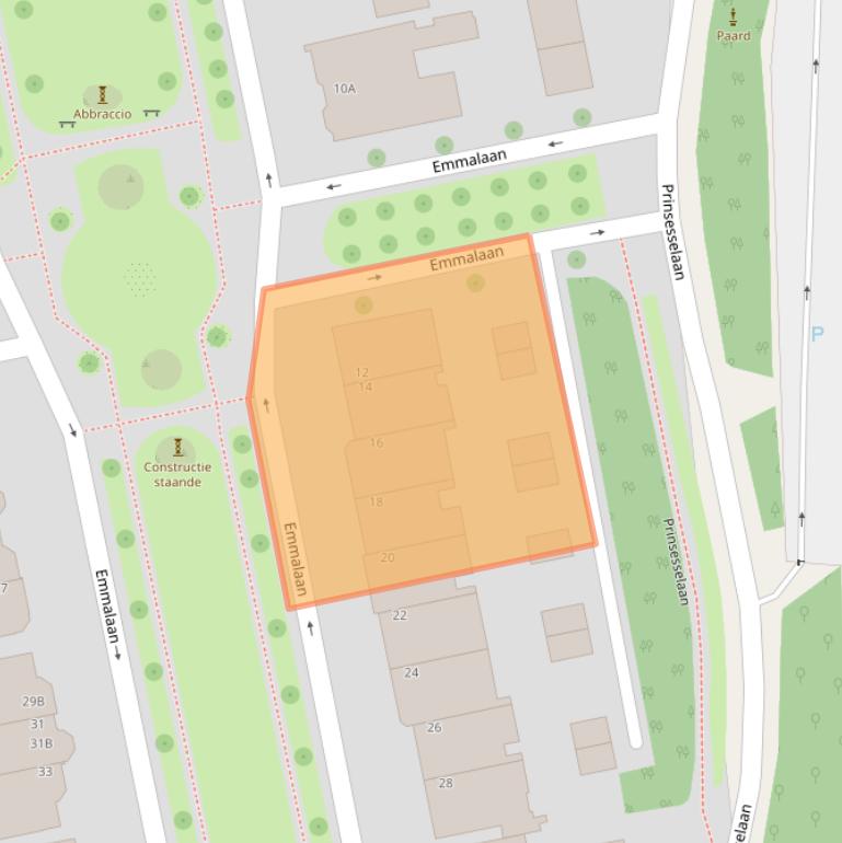 Kaart van postcodegebied 3581HT.