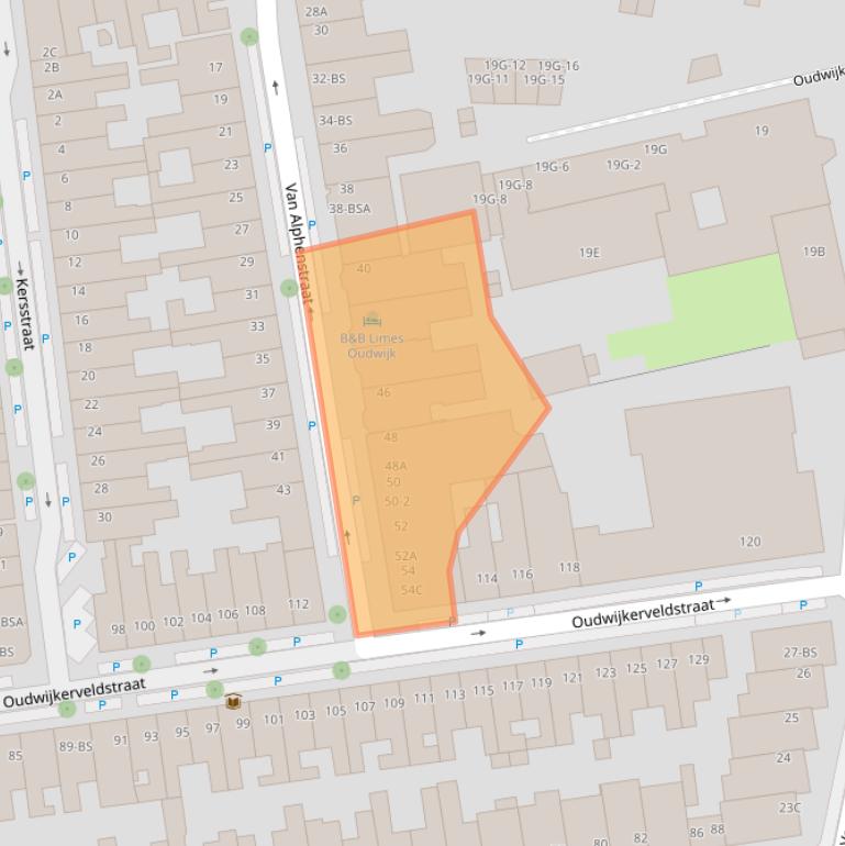 Kaart van postcodegebied 3581JD.