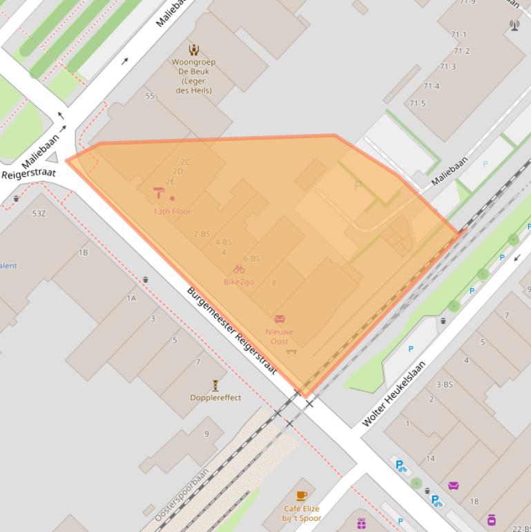 Kaart van postcodegebied 3581KR.