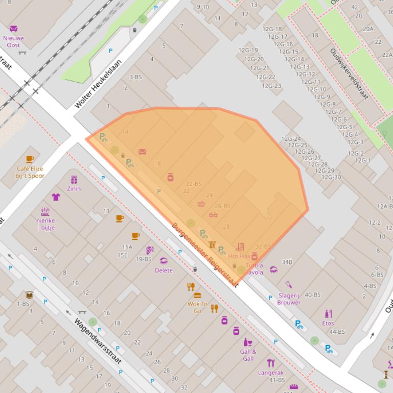 Kaart van postcodegebied 3581KS.