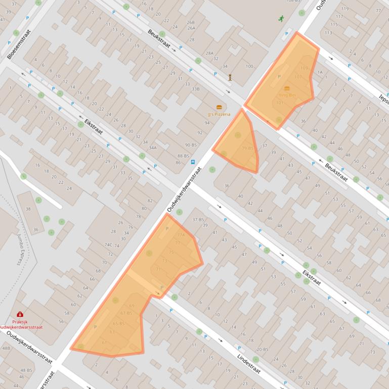 Kaart van postcodegebied 3581LB.