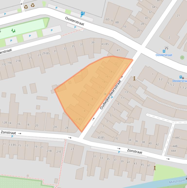 Kaart van postcodegebied 3581LD.