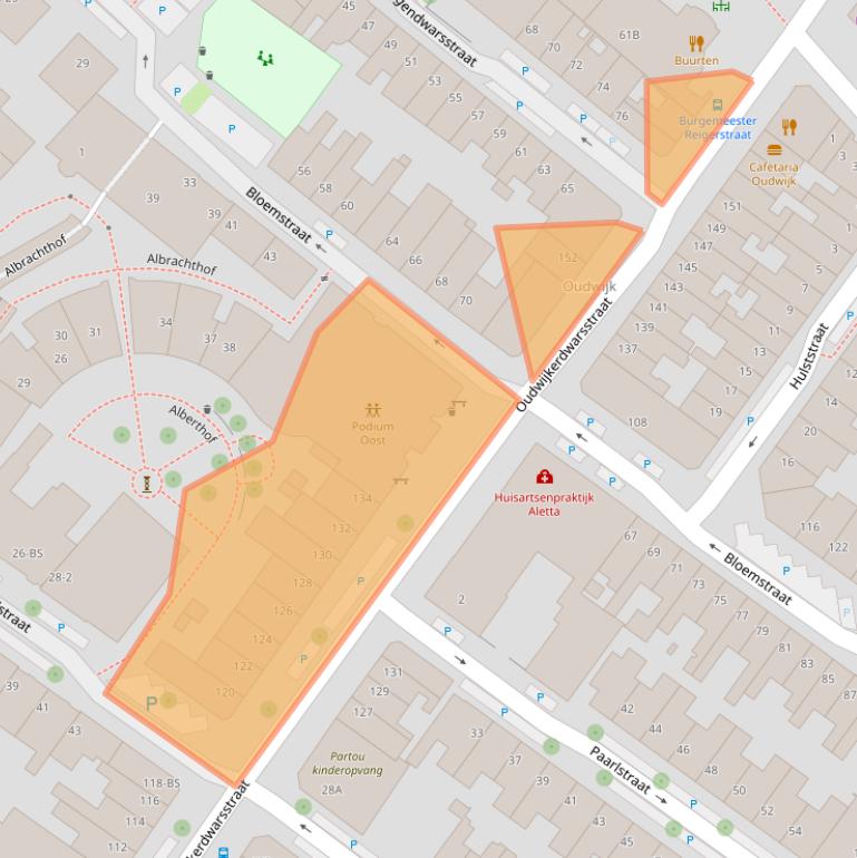 Kaart van postcodegebied 3581LJ.